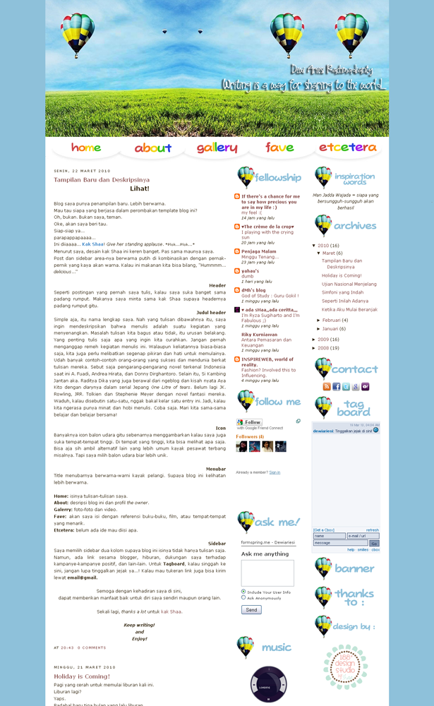 Dewi Ariesi - Home Page